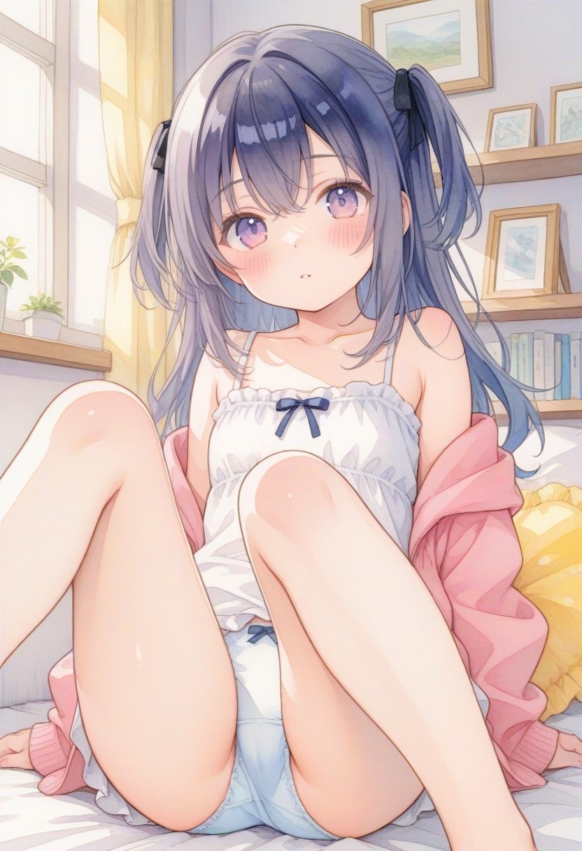 少女の部屋(水彩タッチ)(R-15)(16)