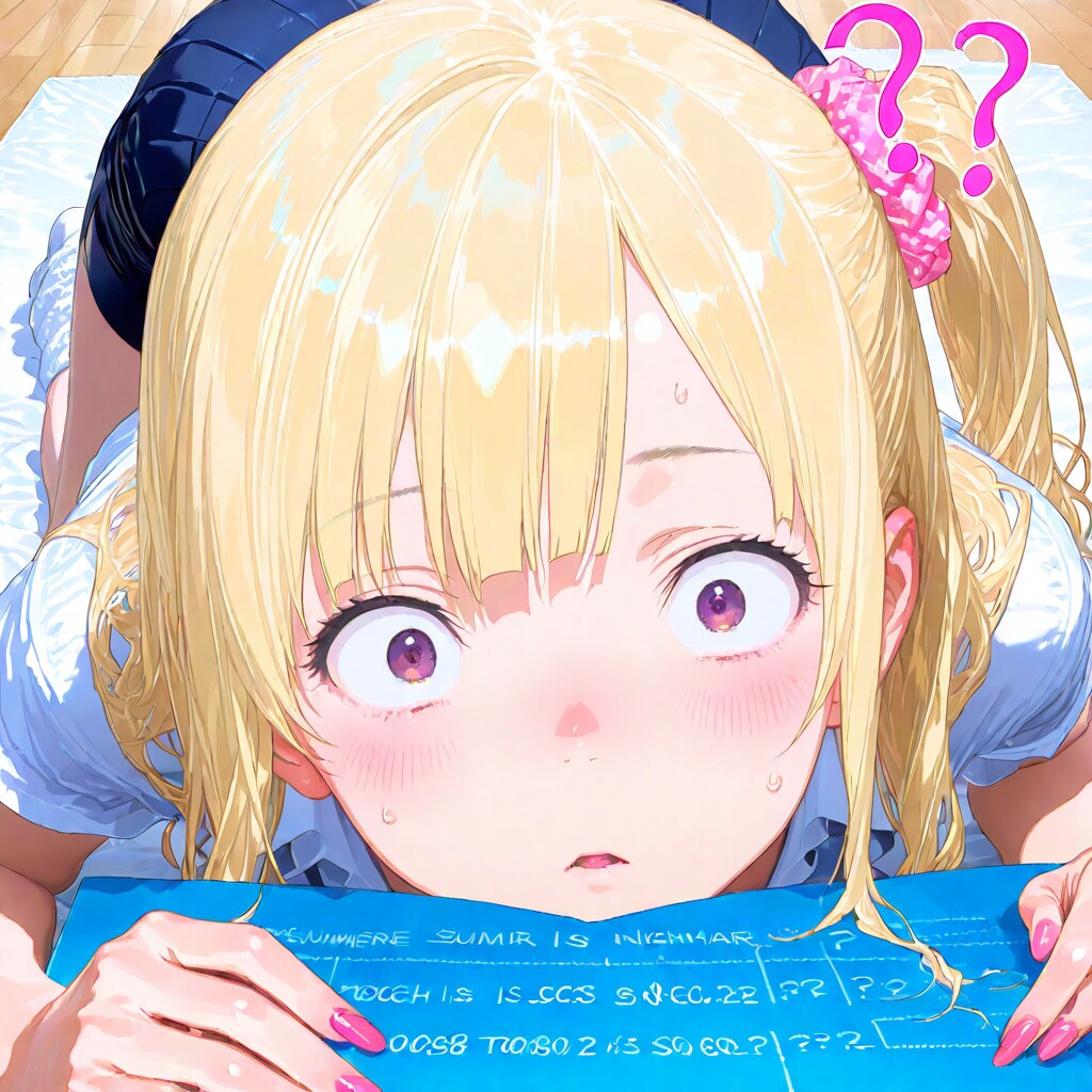 大学受験の為に去年合格したOBから必勝法用の資料を貰ったけど、全然理解できてないギャル