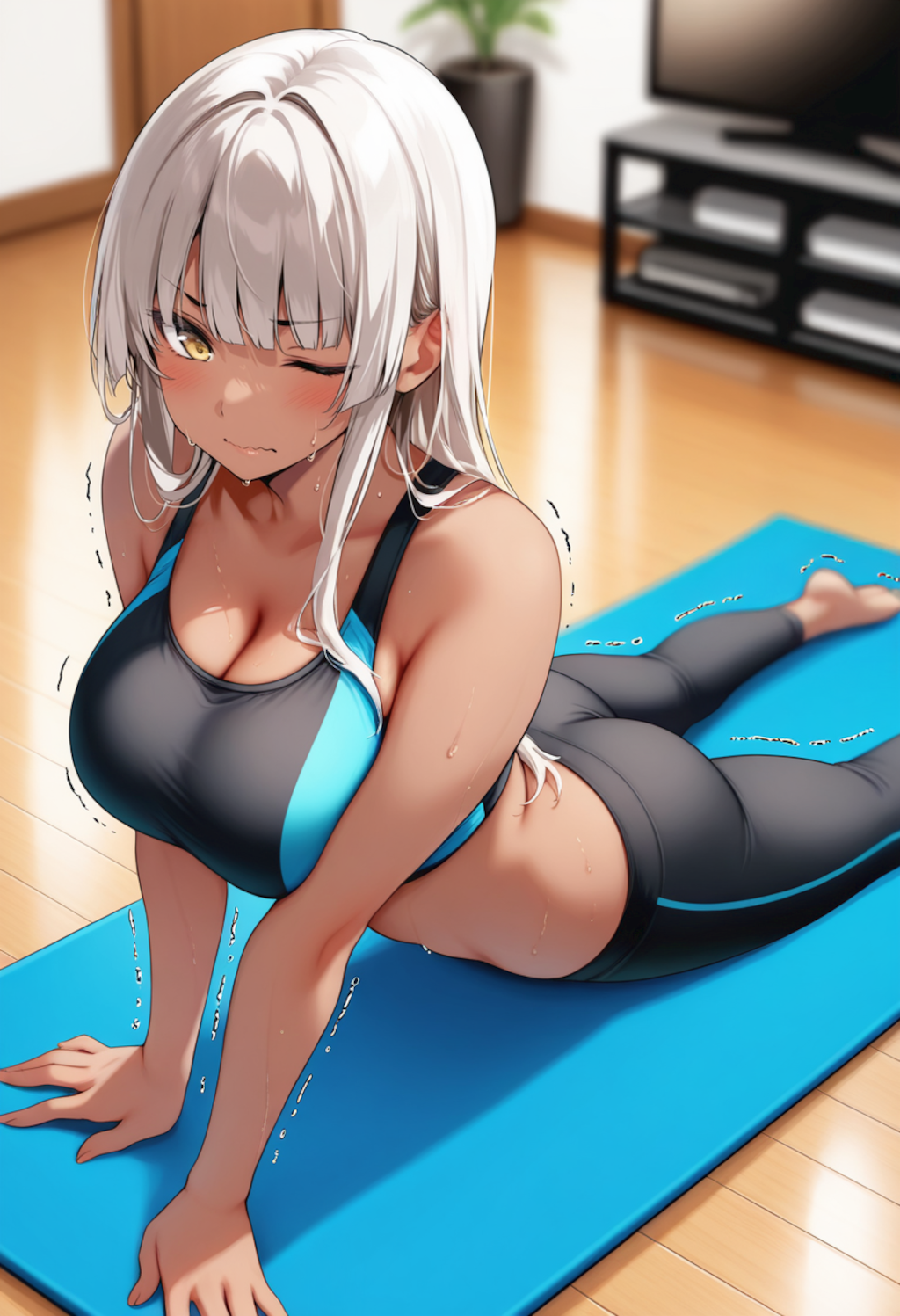 このポーズキツい…