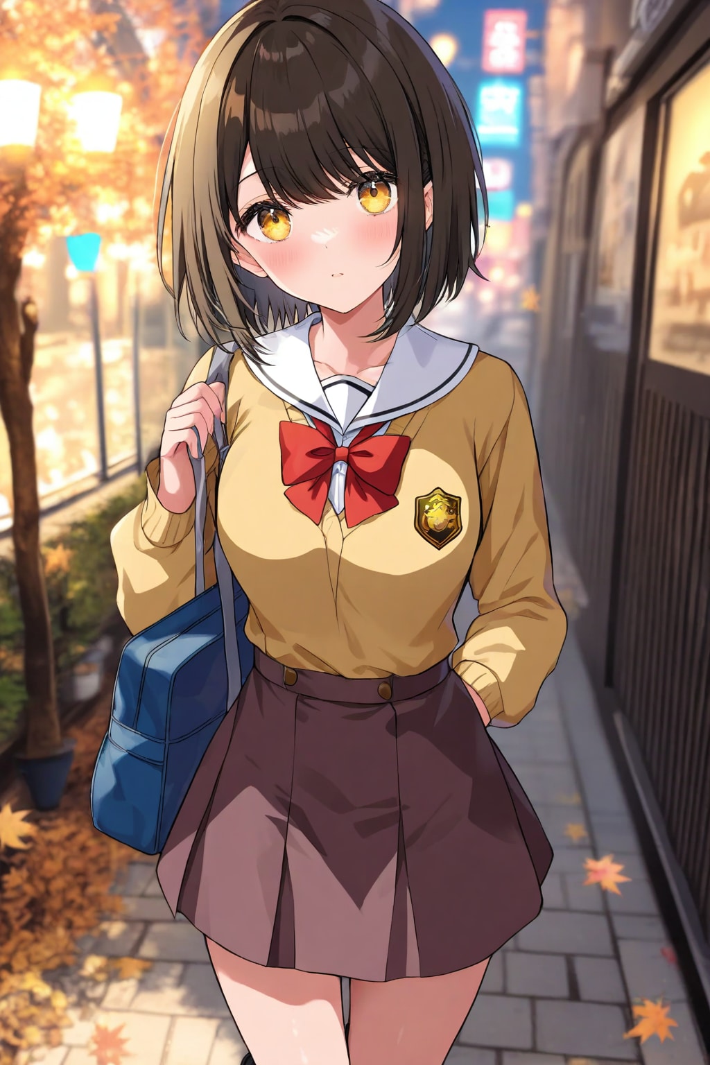 下校女子