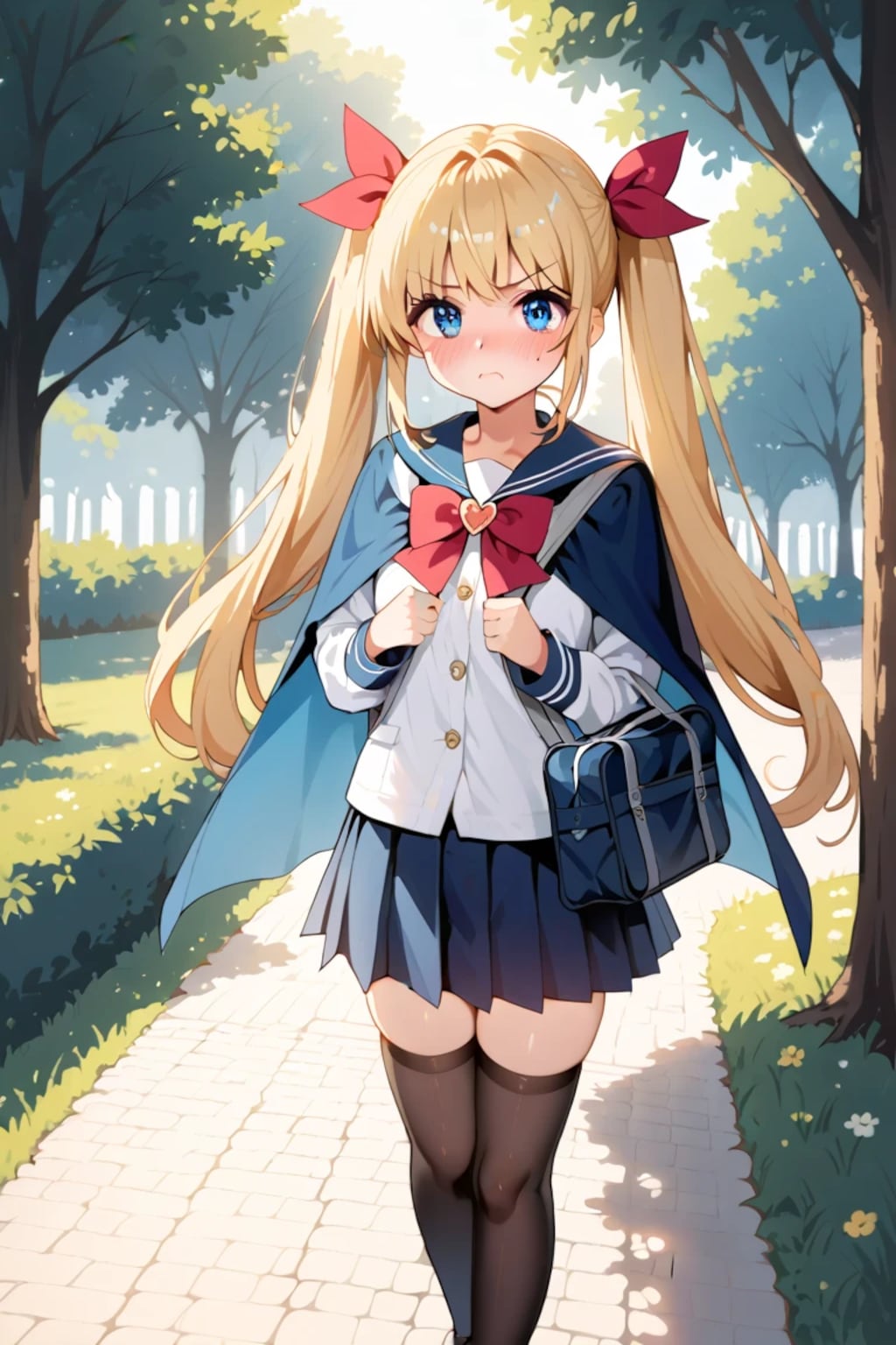 照れた金髪女子高生、可愛すぎる💘