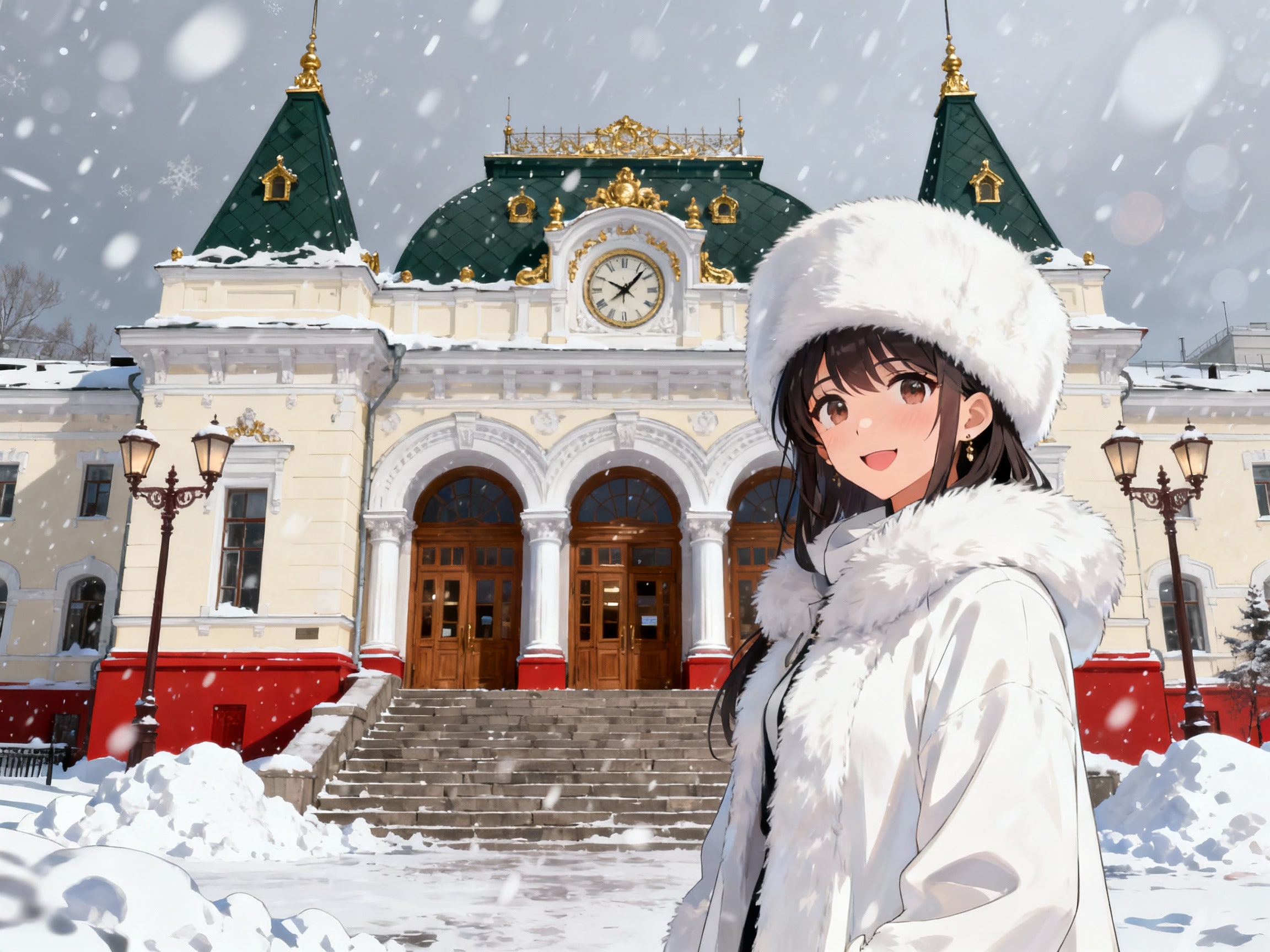 シベリアの駅 | の人気AIイラスト・グラビア