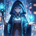 サイバーパンク魔法使いアニメスタイル 3枚目