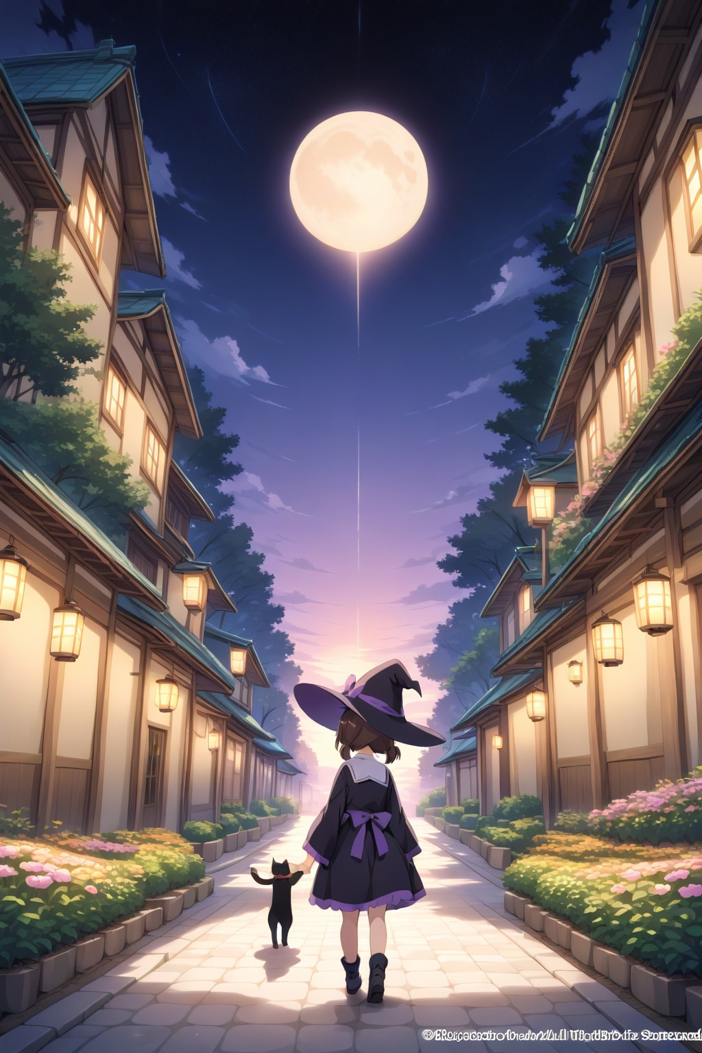 魔女と月夜 | の人気AIイラスト・グラビア