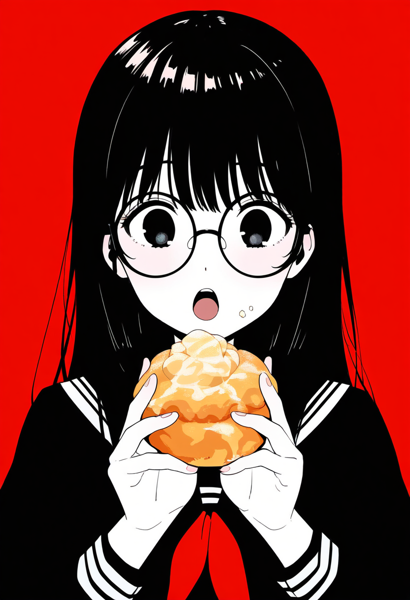 眼鏡っ娘な彼女46(べた塗り風)