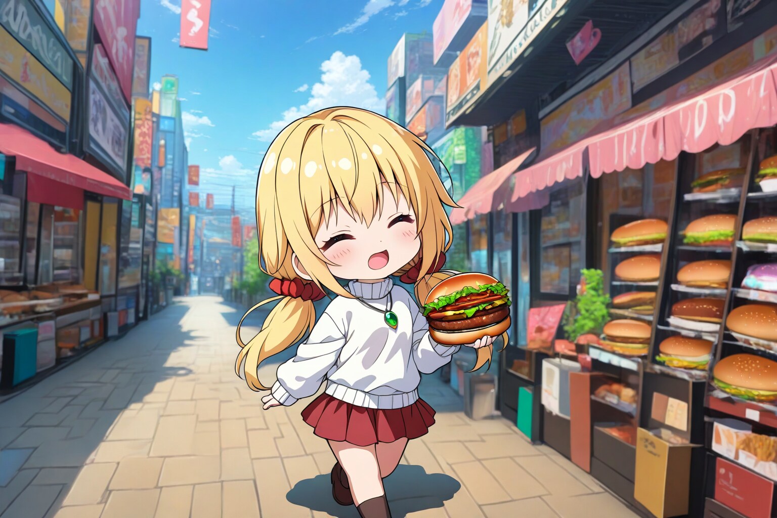 食べ歩きの茉莉花ちゃん
