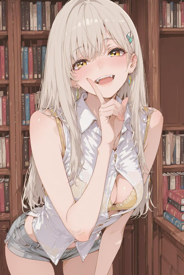 図書館の胸騒ぎ | の人気AIイラスト・グラビア