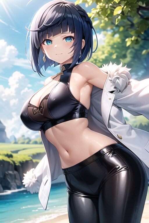 テカテカ衣装の夜蘭