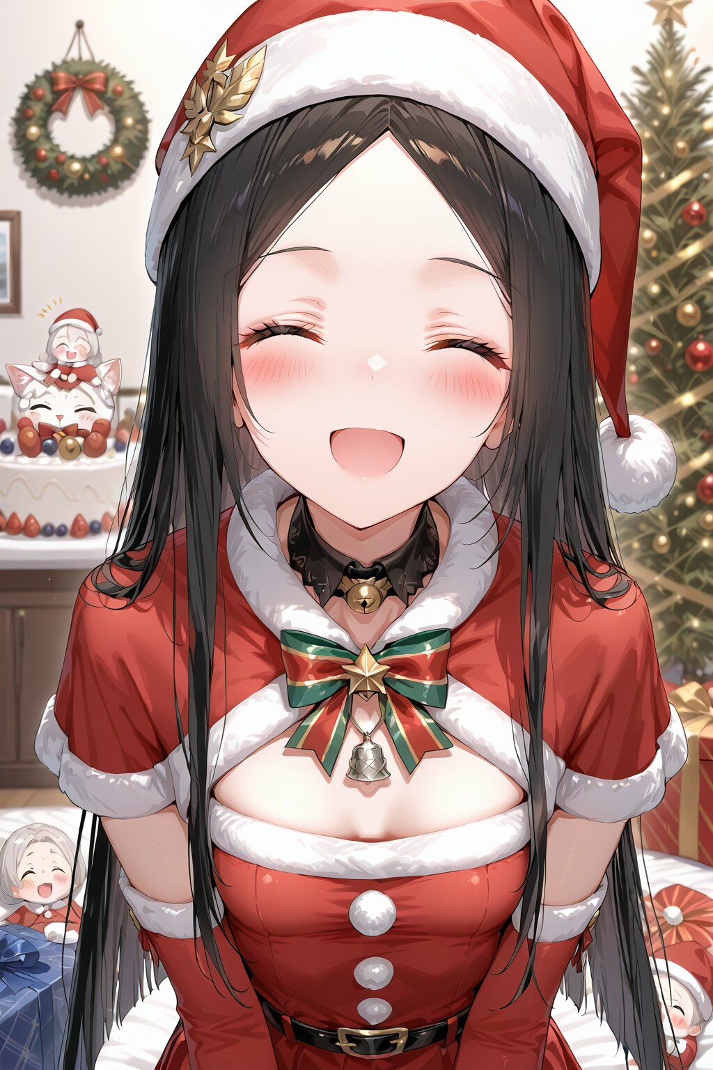 サンタコスプレの女の子