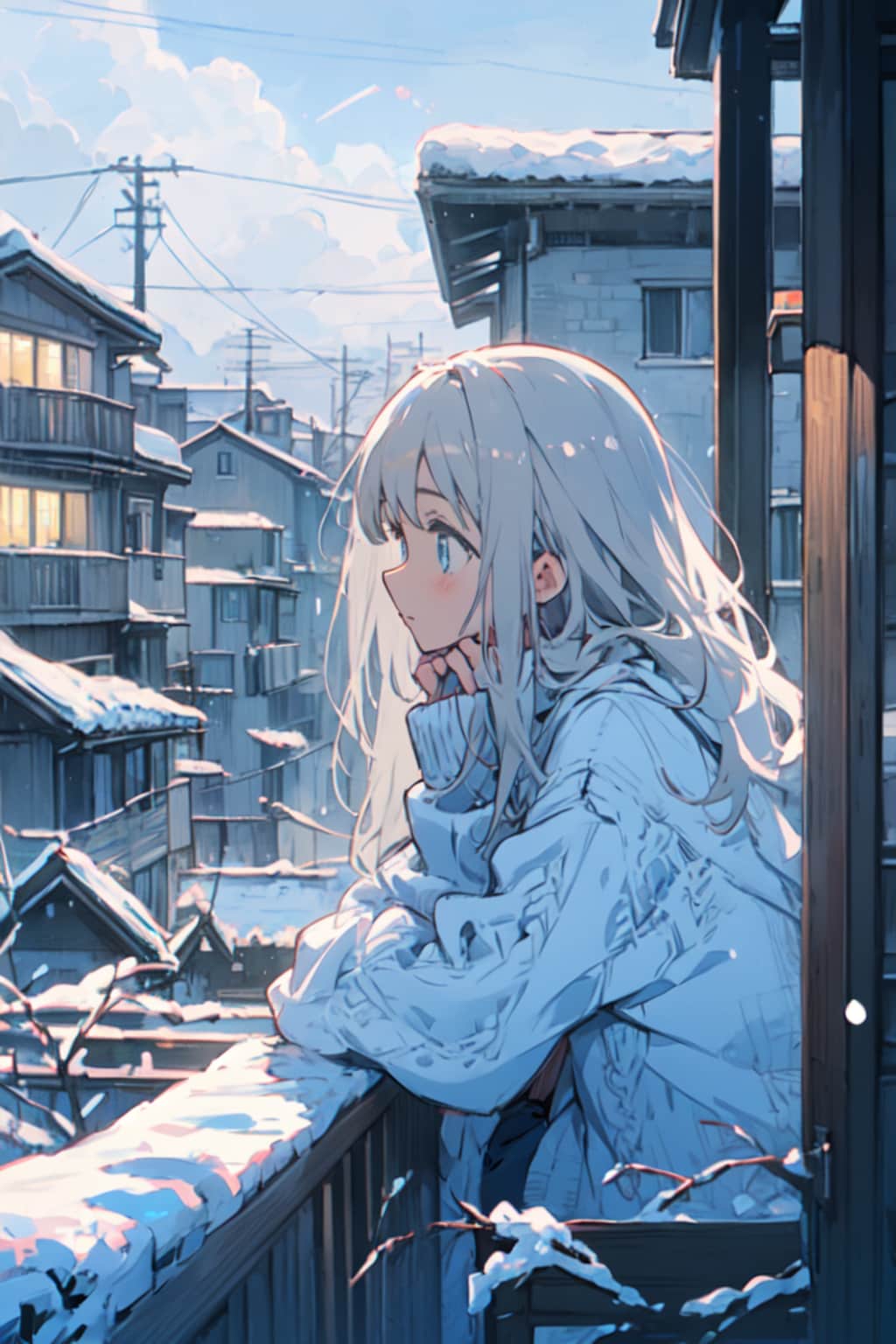 雪、降ったねー。