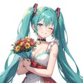 花束ミクさん💙 4枚目