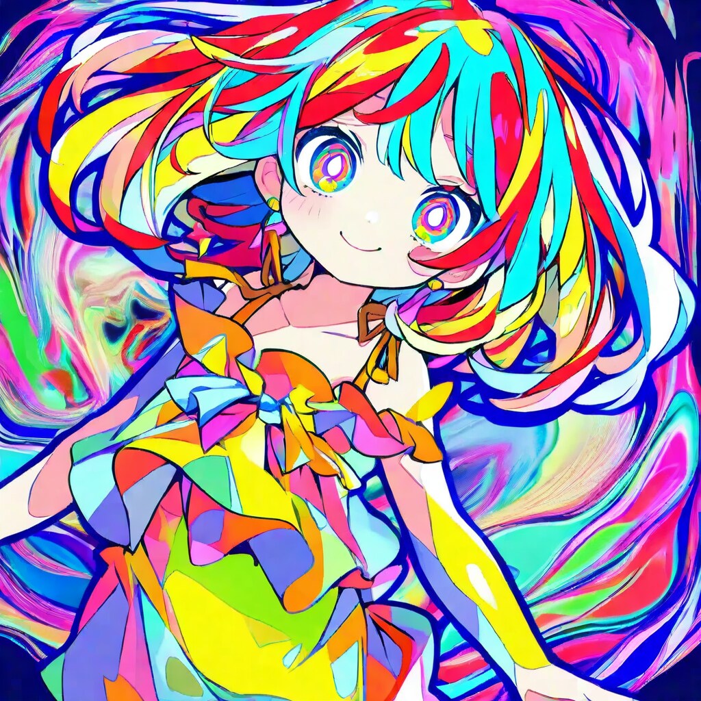 カラフルガール | の人気AIイラスト・グラビア