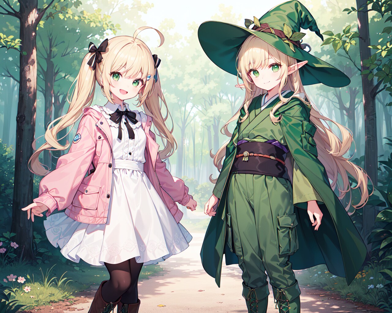とある企画のブロンドツインテールさんとエルフ魔女さん