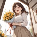 花束を持った女の子 2枚目