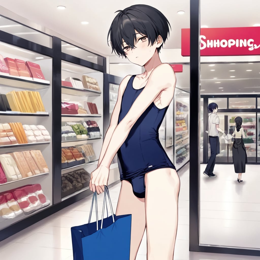 スク水ショッピングモール男子