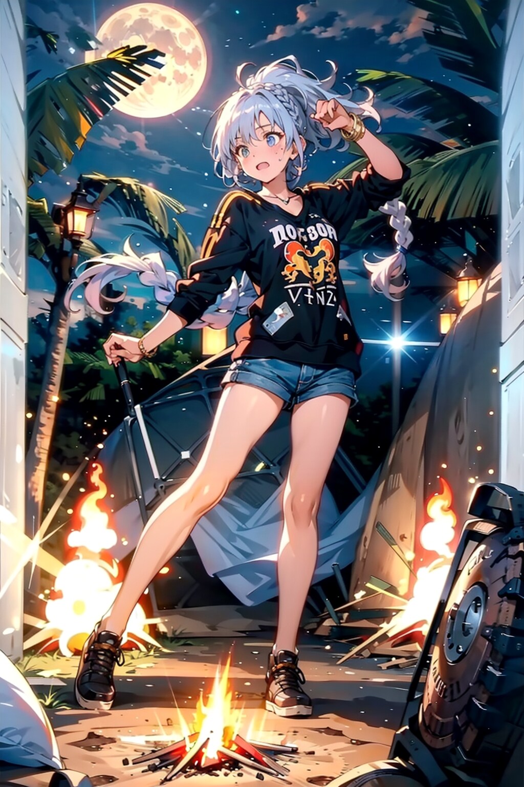 やっばっ！なんでか周りに燃え移った