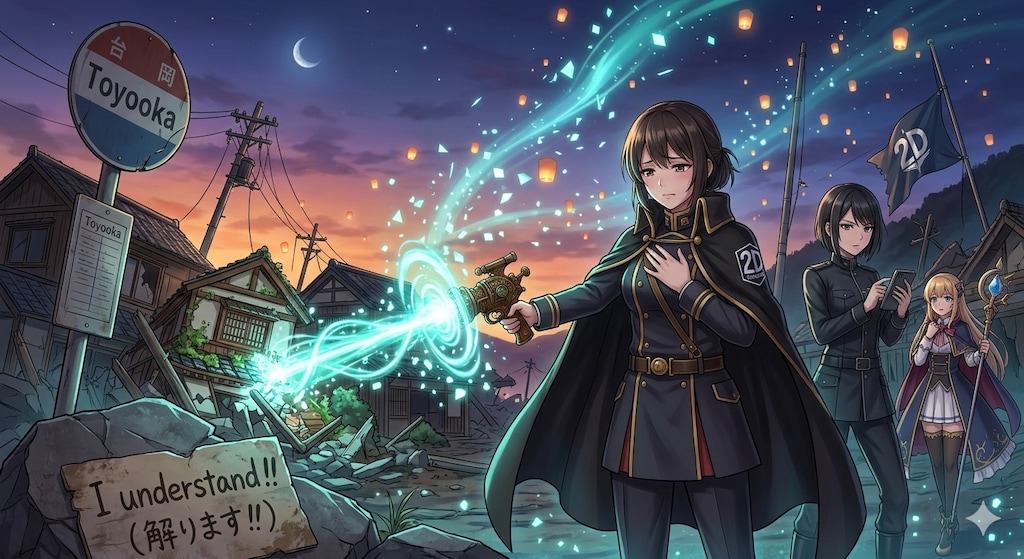 荒廃した集落を修復中