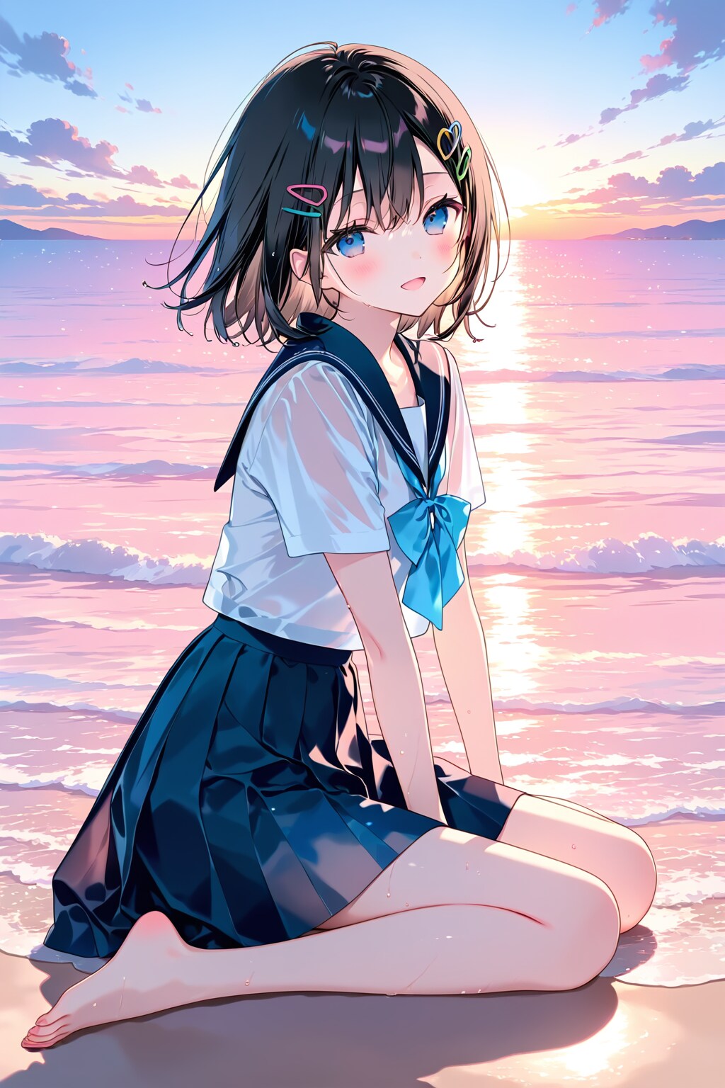 セーラー服と砂浜(LILAC)(37)