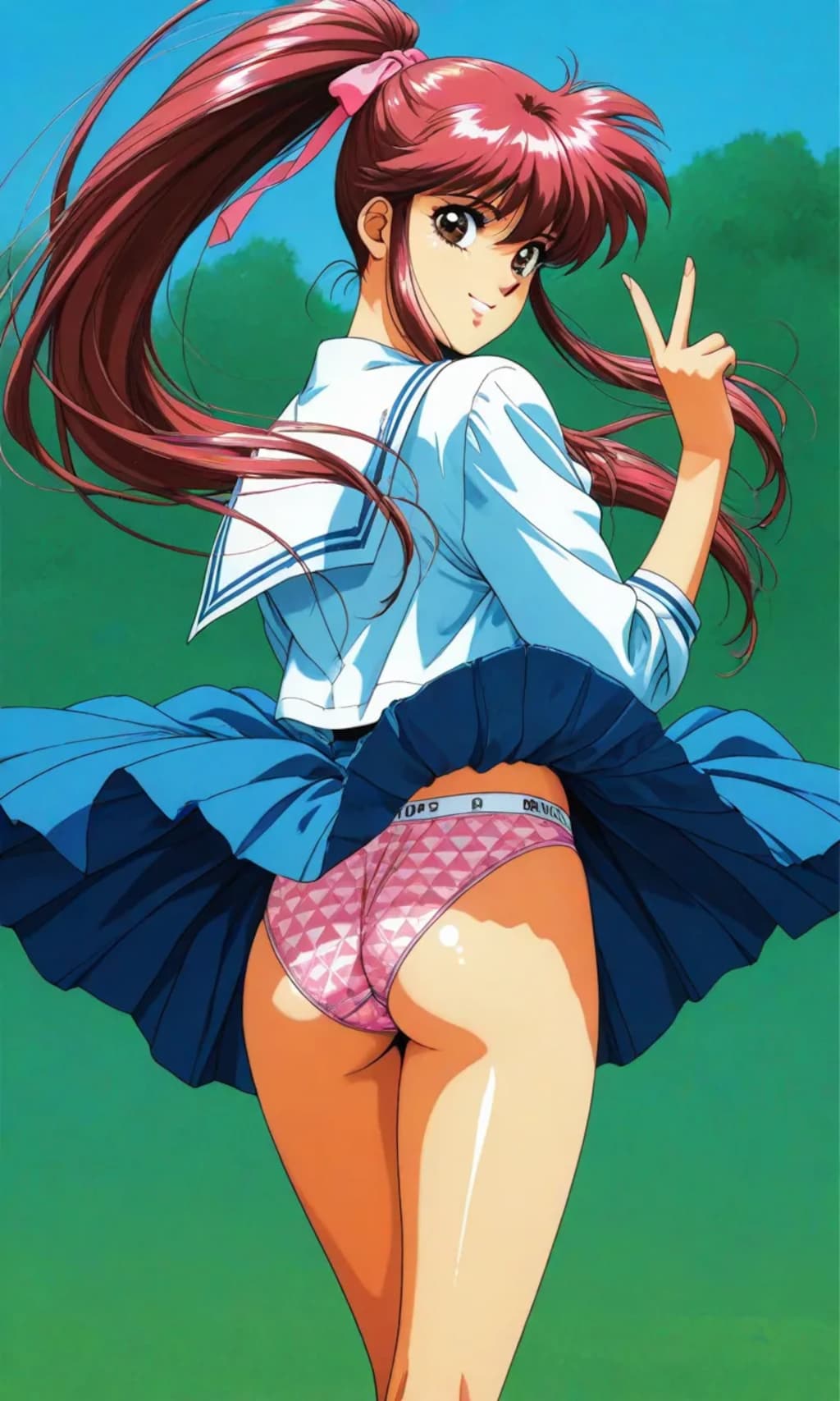 お尻のパンチラ！