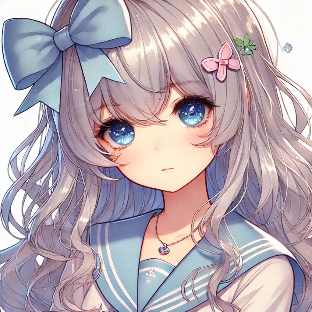 白髪の可愛い女の子【163】