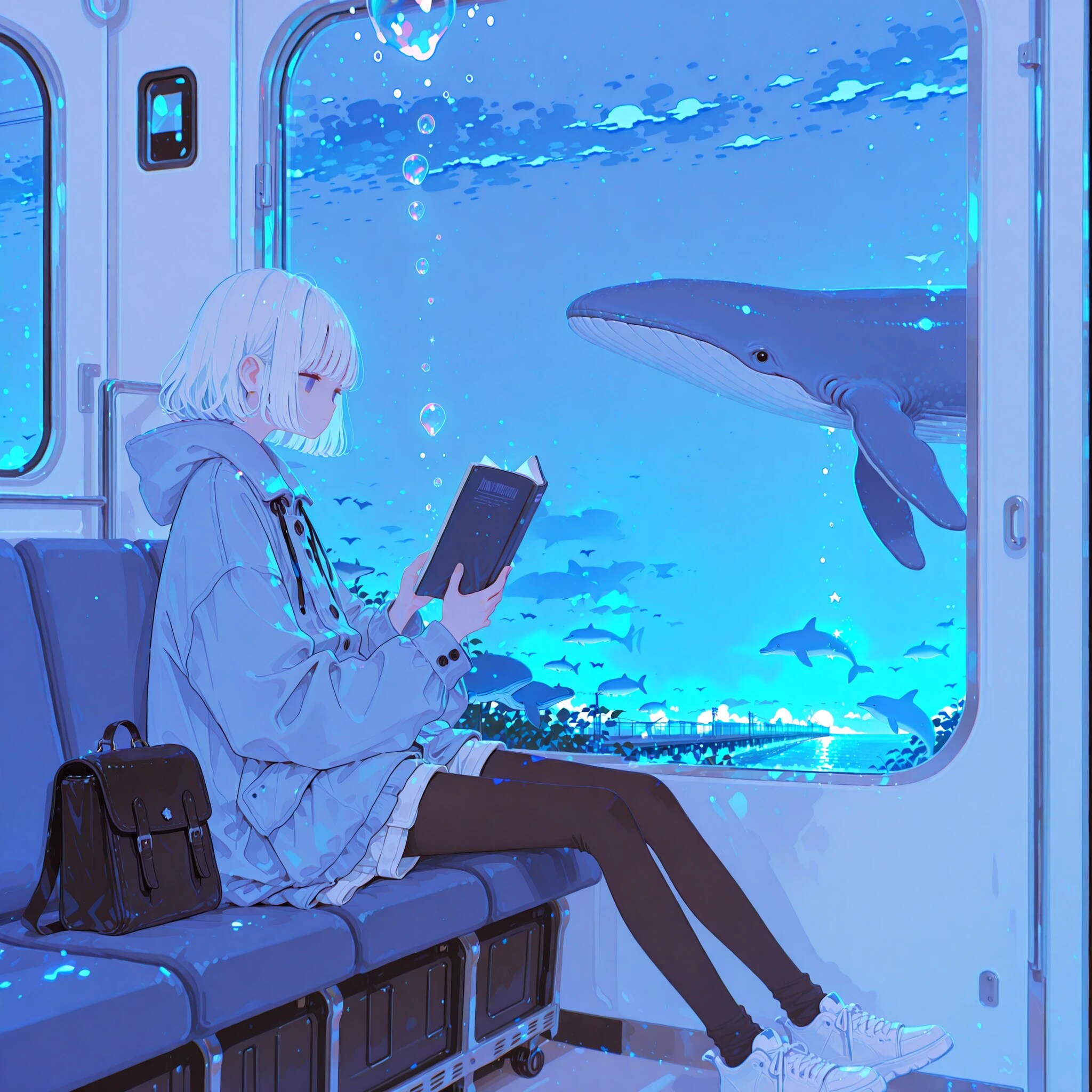通学は海浜電車 | の人気AIイラスト・グラビア