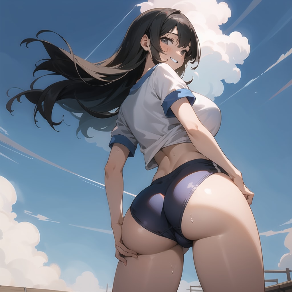 ブルマ尻たぶ