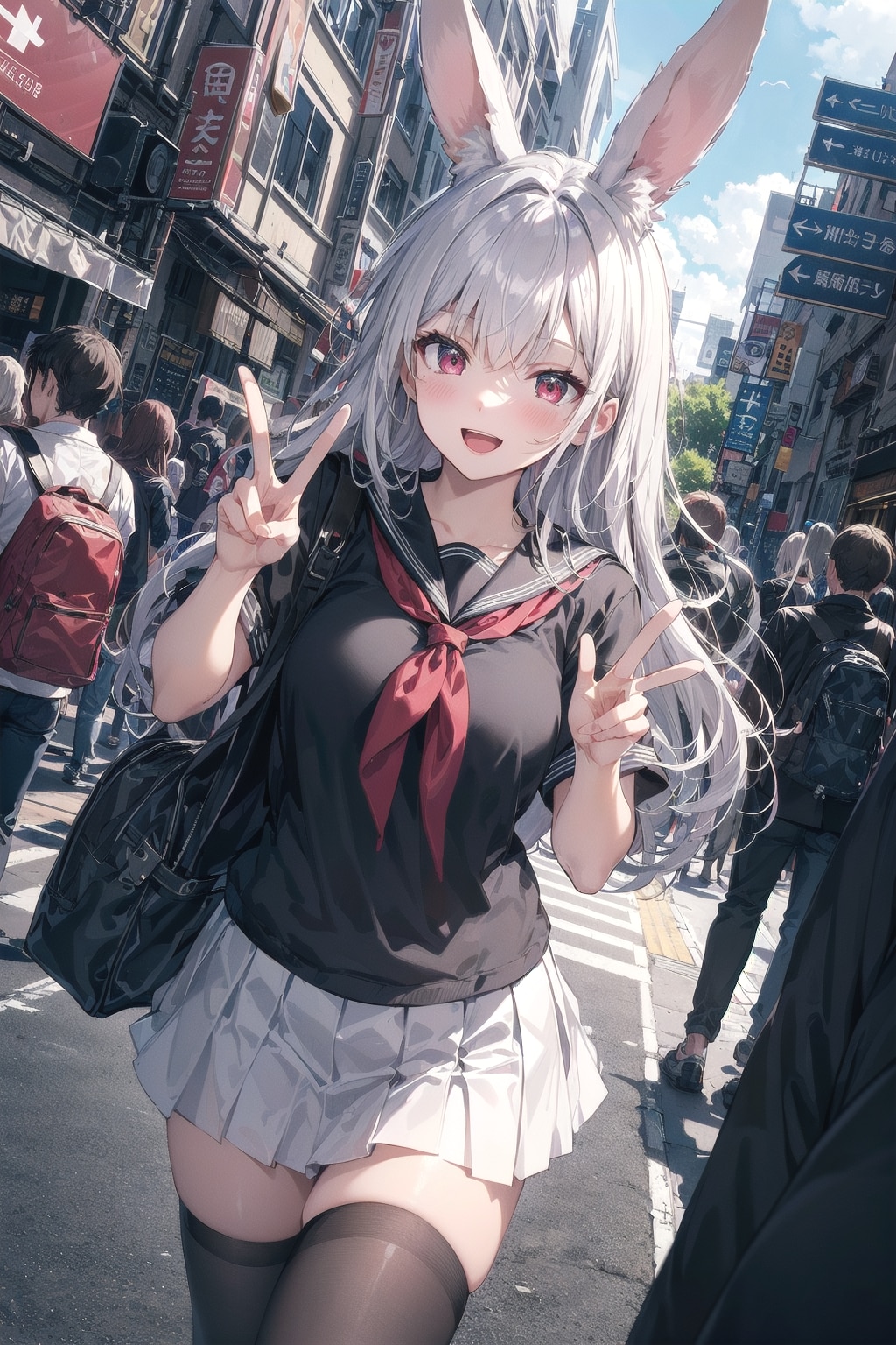 イェーイ✌️学校終わって帰るので～す🐰🎶