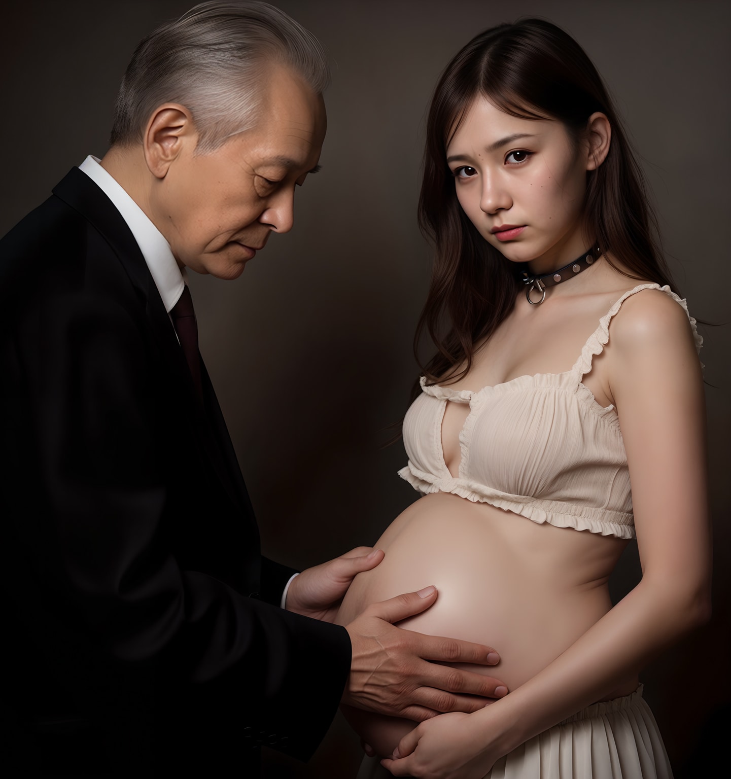 老人と娘（フォトリアル版）
