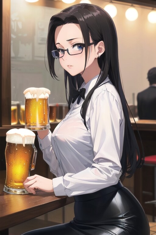 酒を呑んでも一人 | の人気AIイラスト・グラビア