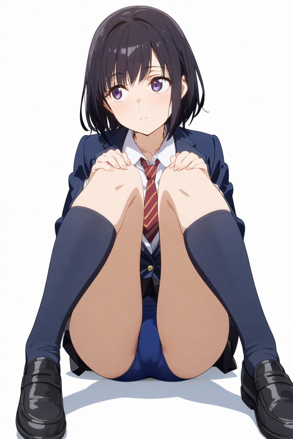 ブレザー＋ブルマ座りチラ1