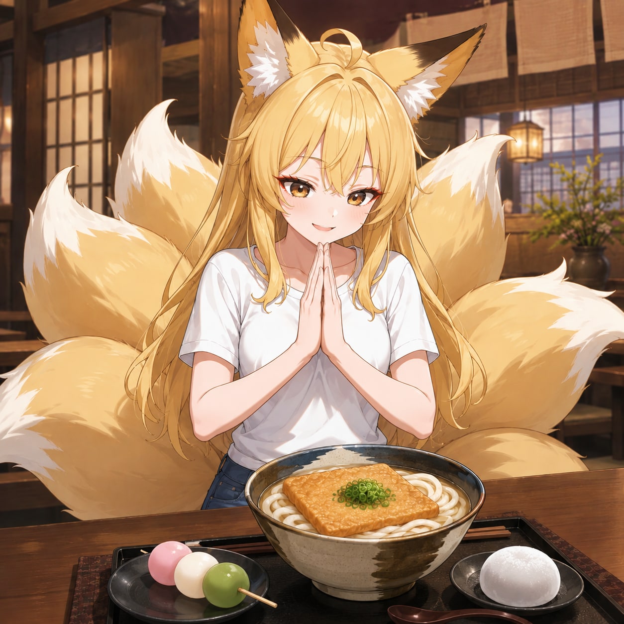 6/10　うどんと和菓子をいっしょに食べる日