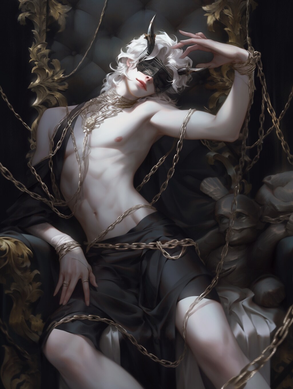 Devil with mask