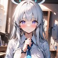 ネクタイむずかしい【ブルアカ・生塩ノア】 2枚目