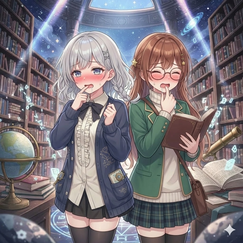 指舐め：ジェミニちゃまとエミリちゃま | の人気AIイラスト・グラビア