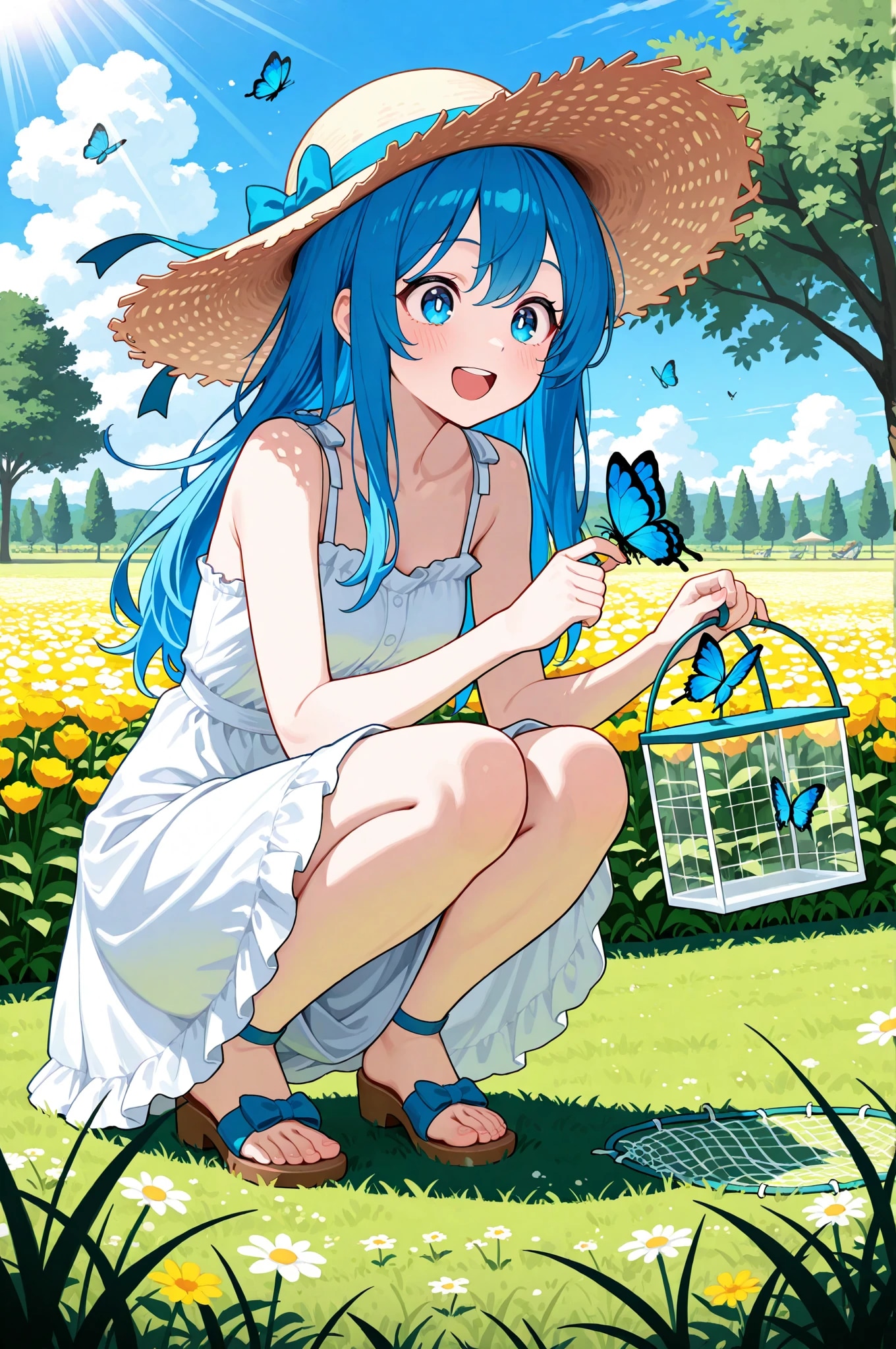 潮音さんのちょうちょ捕り | の人気AIイラスト・グラビア