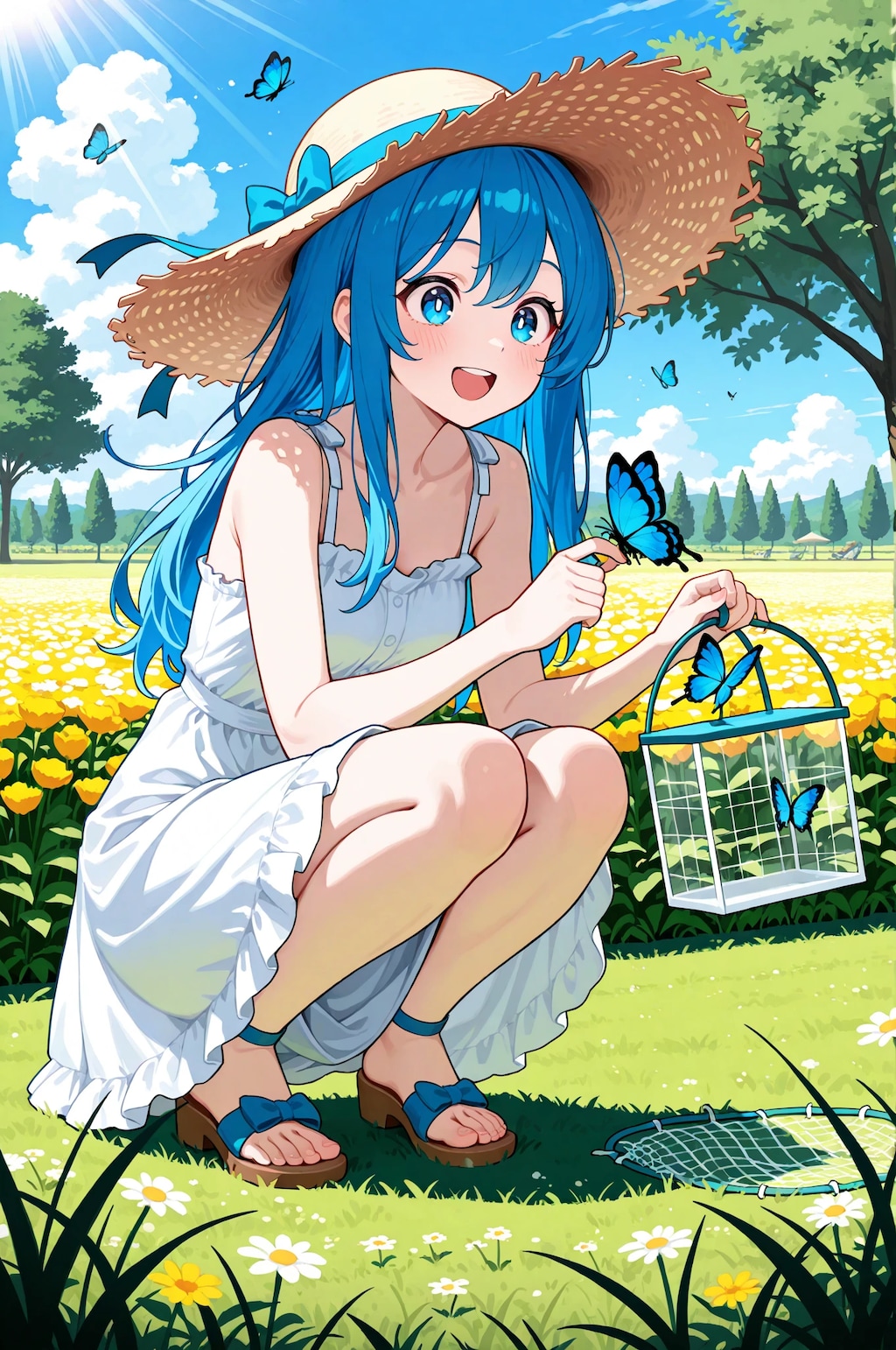 潮音さんのちょうちょ捕り