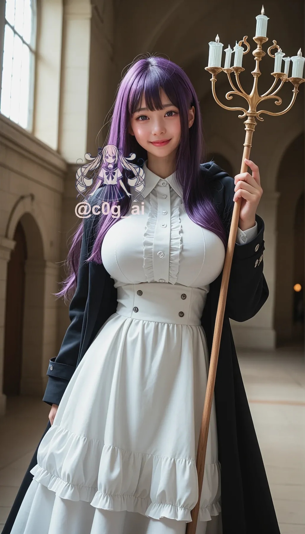 フェルンのコスプレをしている絵里奈