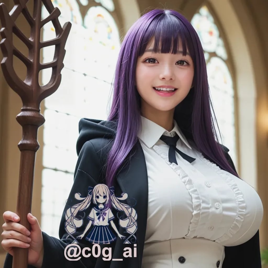 フェルンのコスプレをしている絵里奈