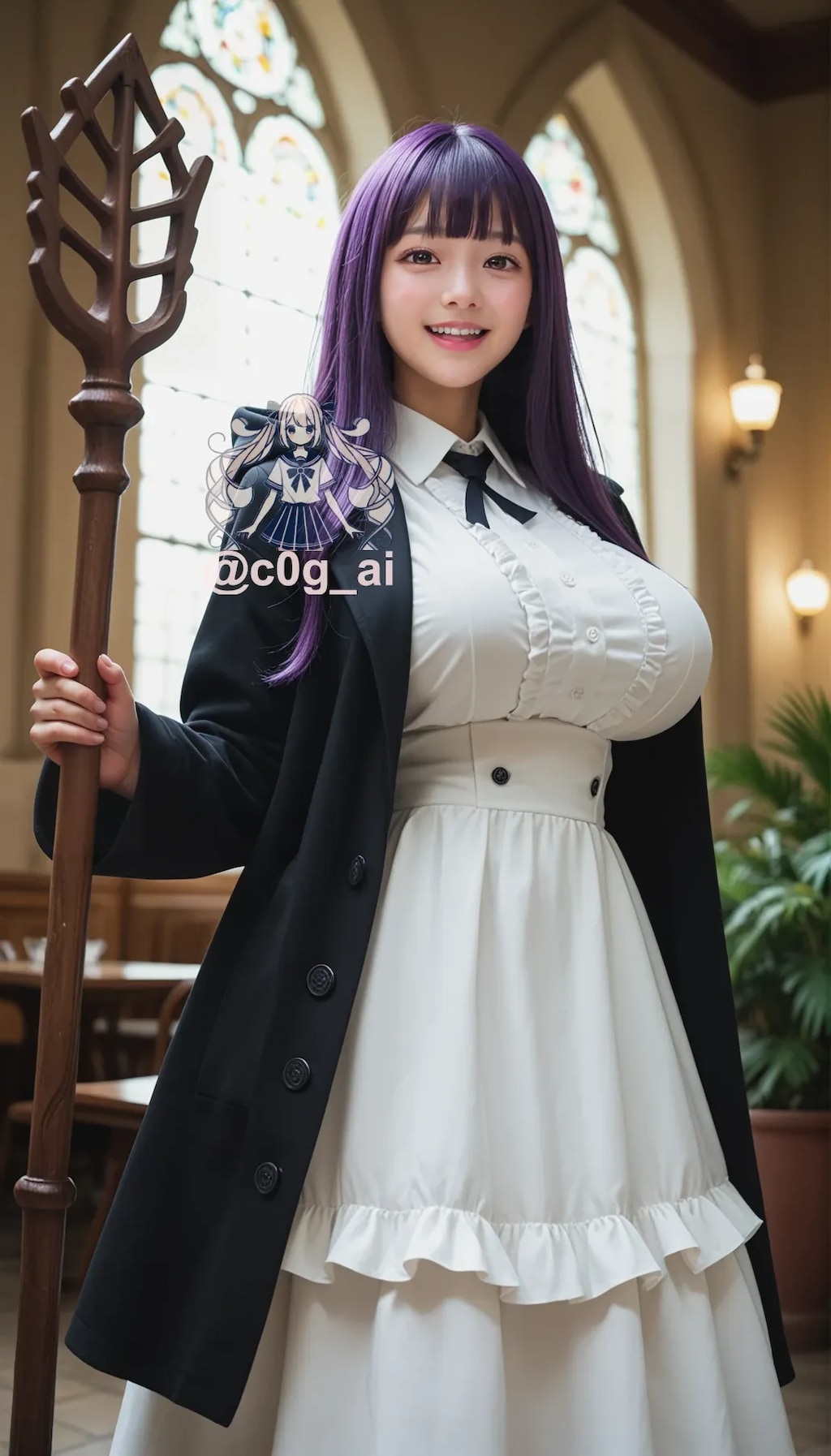 フェルンのコスプレをしている絵里奈