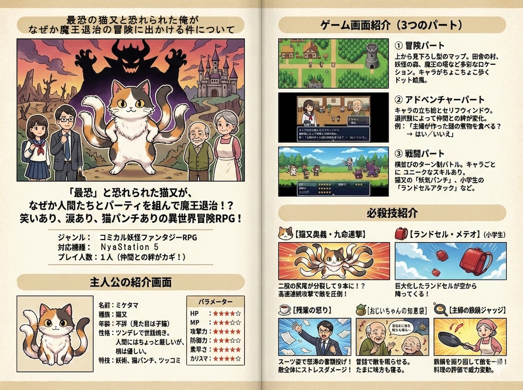 RPG攻略本「最恐の猫又と恐れられた俺がなぜか魔王退治の冒険に出かける件について」