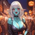 ハロウィン参加のヴァンパイア妊婦さん 2枚目