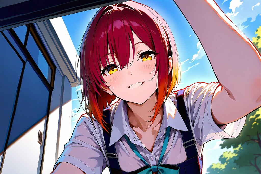 赤髪制服(もう、またこのようなところでサボっているのですか？)_20250430