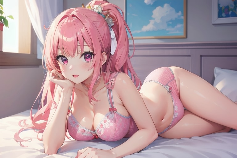 AI下着画像特集の作品 下着少女