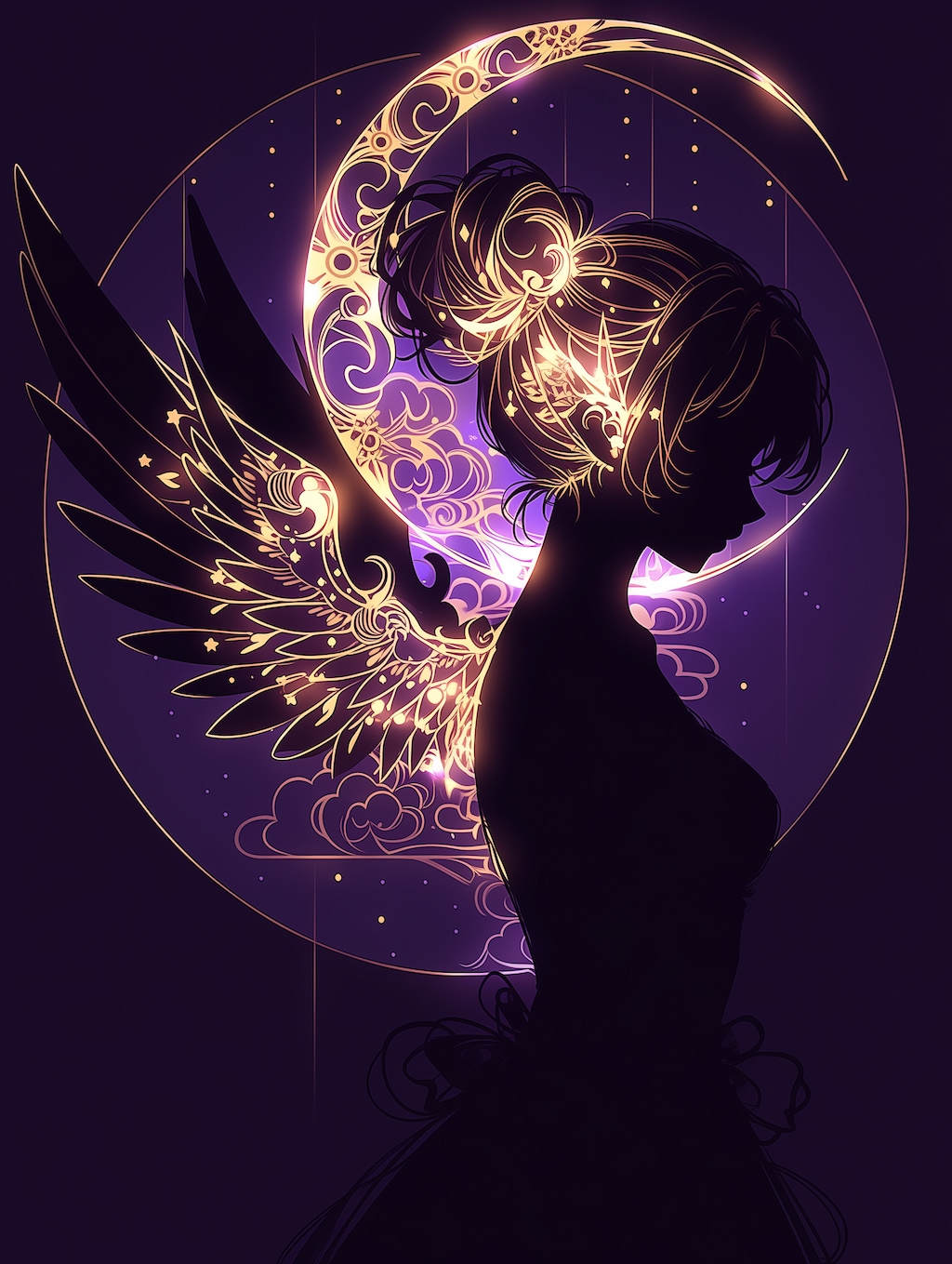 月と翼のファンタジー