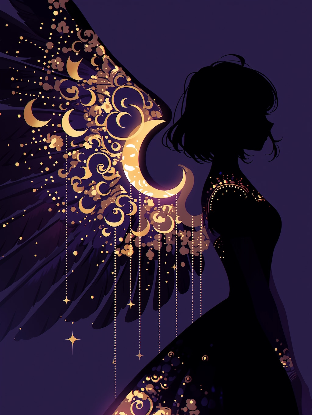 月と翼のファンタジー