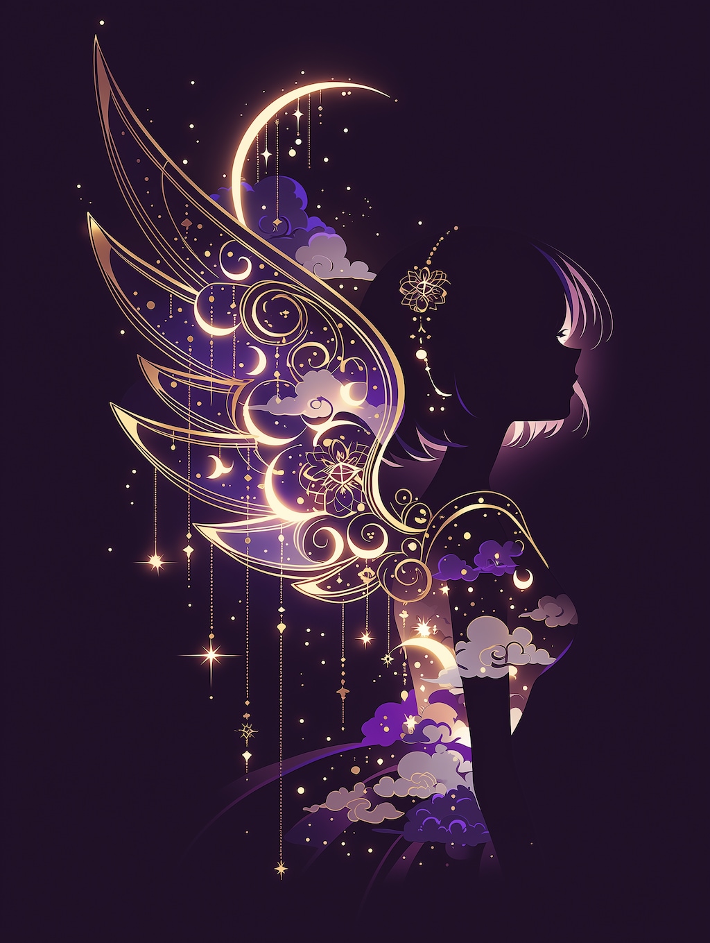 月と翼のファンタジー