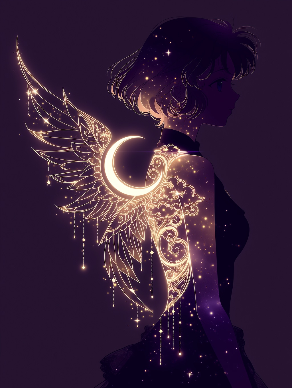 月と翼のファンタジー