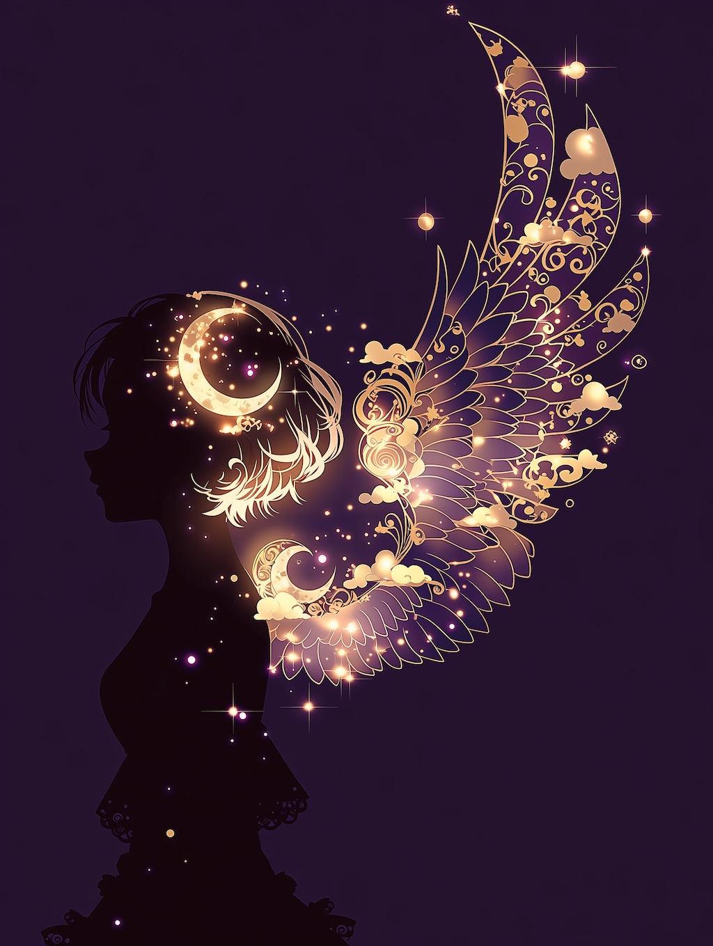 月と翼のファンタジー