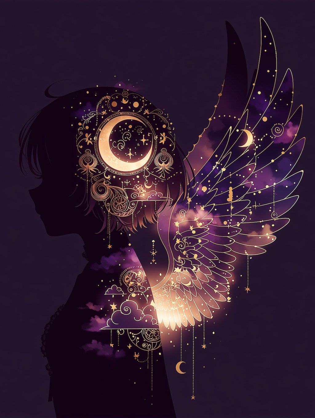 月と翼のファンタジー