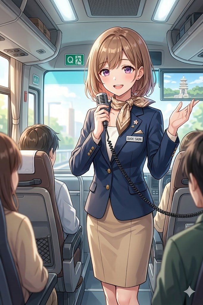 バスガイドのお姉さん